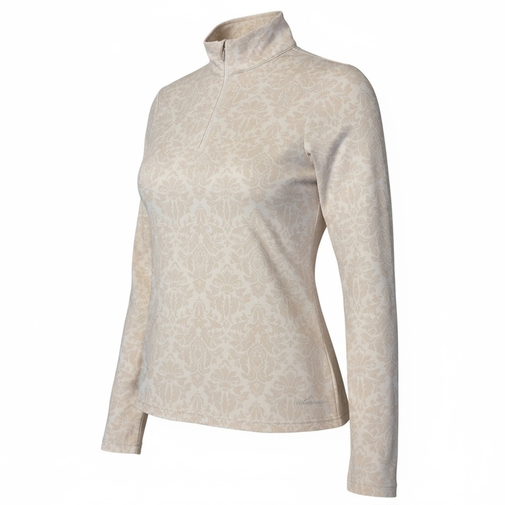 Eddie Bauer Cream 1/4 zip Women's Top size Small